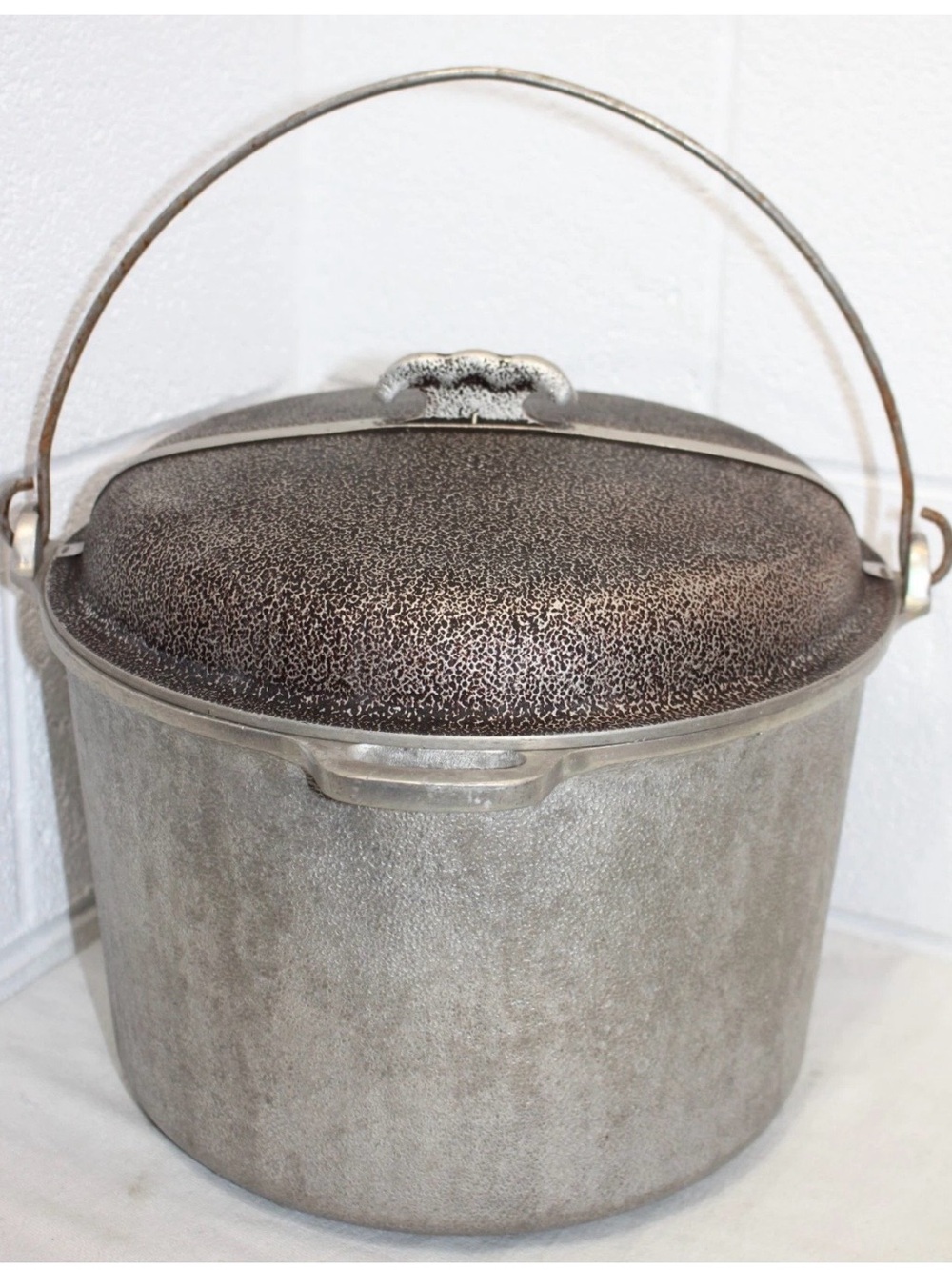Guardian Service Stock Pot HUGE! Aluminum Dutch Oven w/ Lid 12 Quart Bail Handle